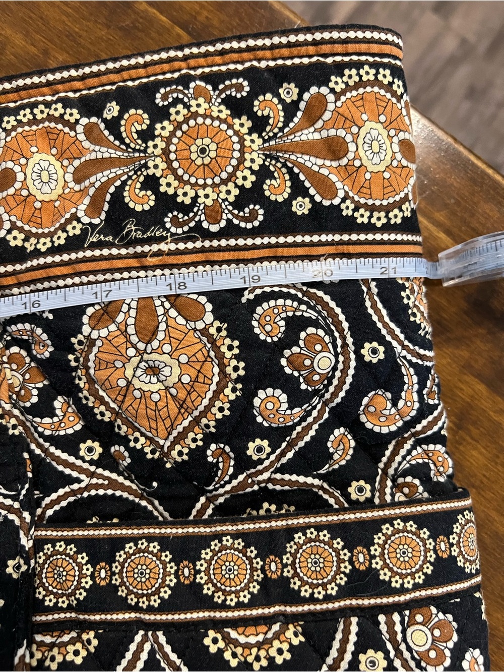 Vera Bradley Vintage Cafe Latte (retired) XL Tote - Picture 7 of 8